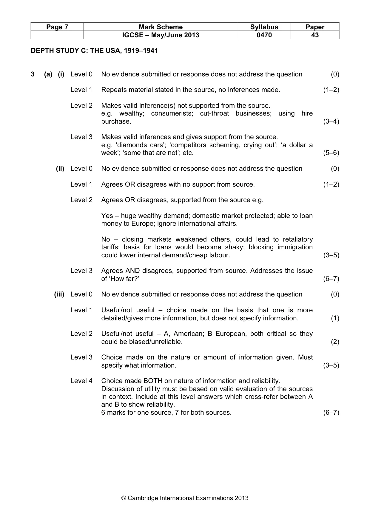 Mark scheme, page 7 of 22