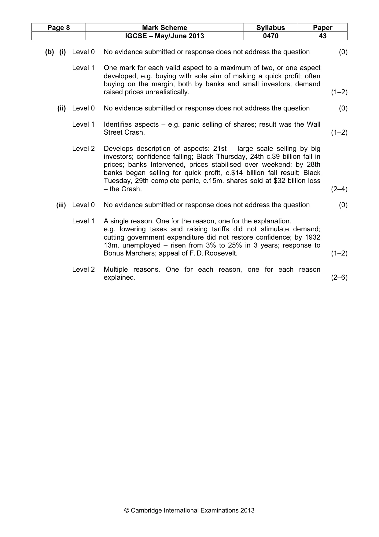 Mark scheme, page 8 of 22