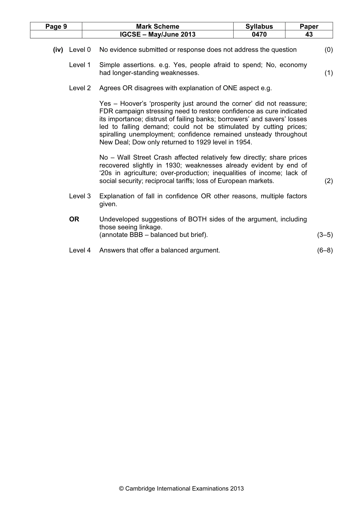 Mark scheme, page 9 of 22