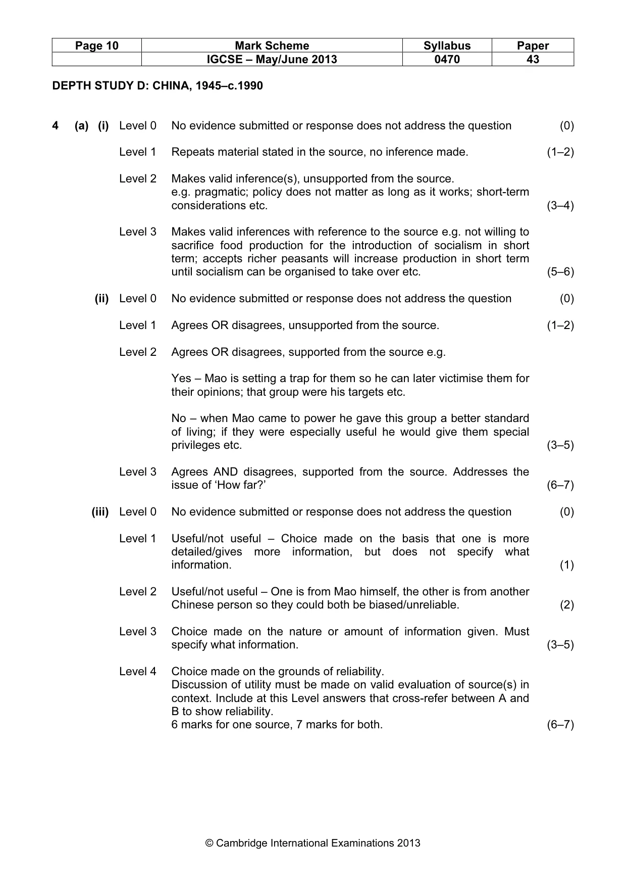 Mark scheme, page 10 of 22