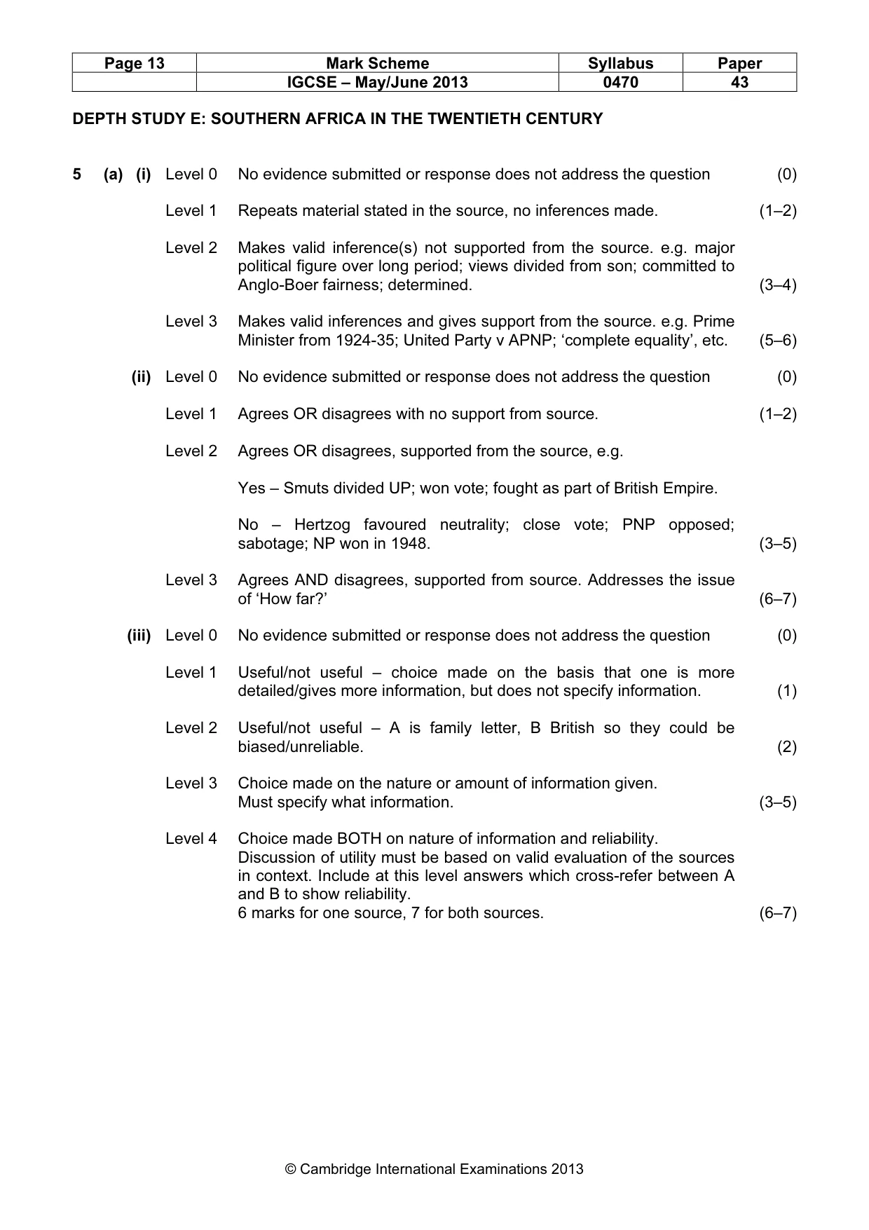 Mark scheme, page 13 of 22