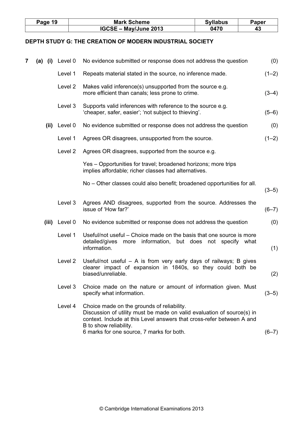 Mark scheme, page 19 of 22
