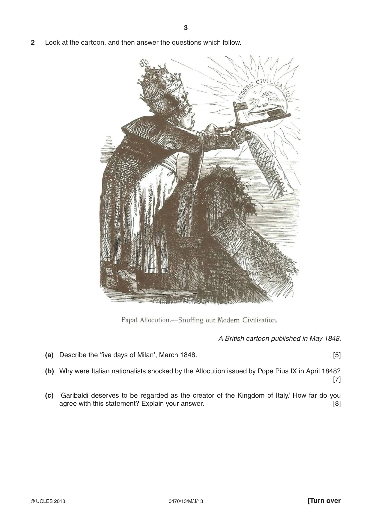 Cambridge IGCSE History 0470 2013 May/June Paper 1 · Variant 3 question paper, page 3 of 20