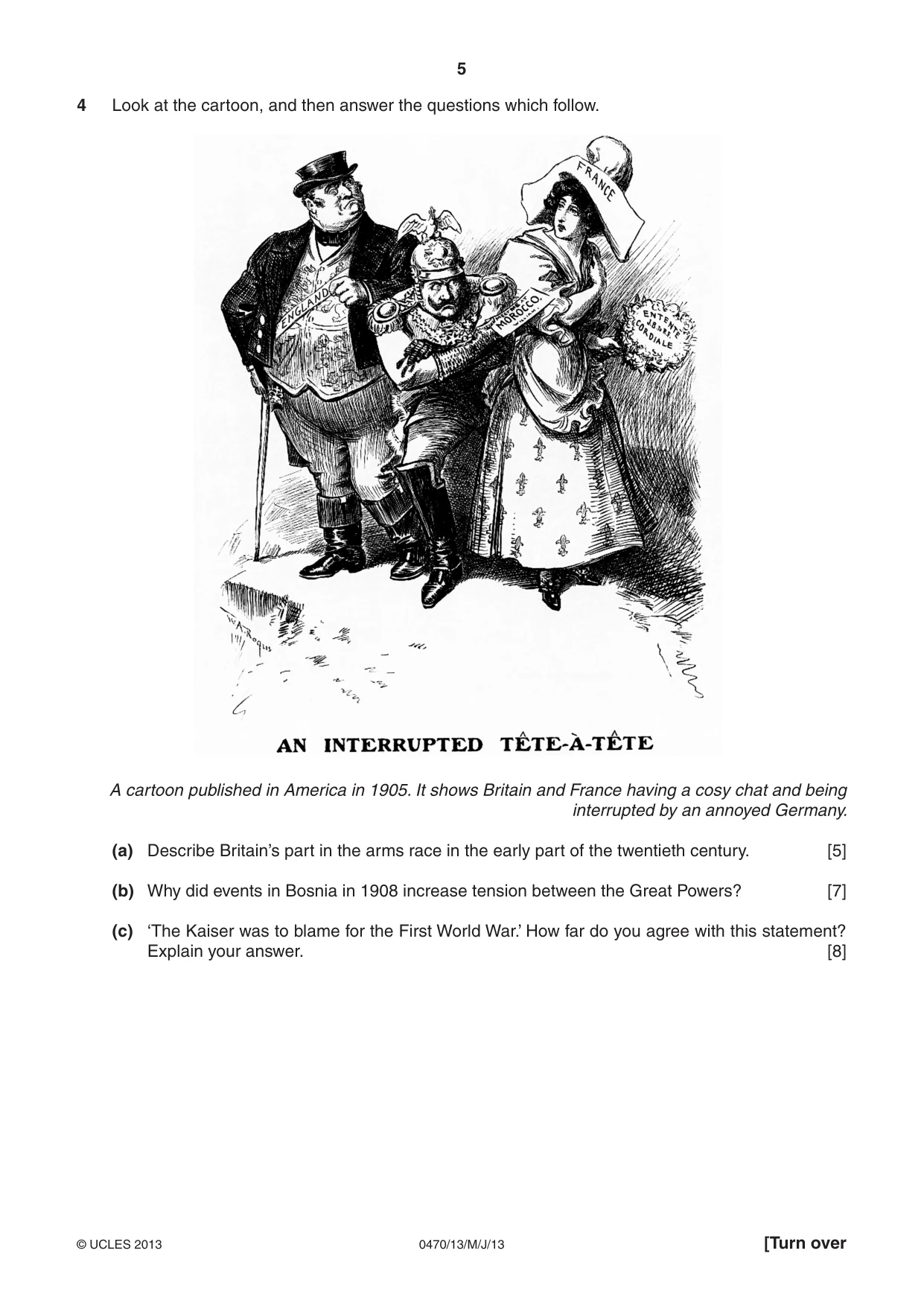 Cambridge IGCSE History 0470 2013 May/June Paper 1 · Variant 3 question paper, page 5 of 20