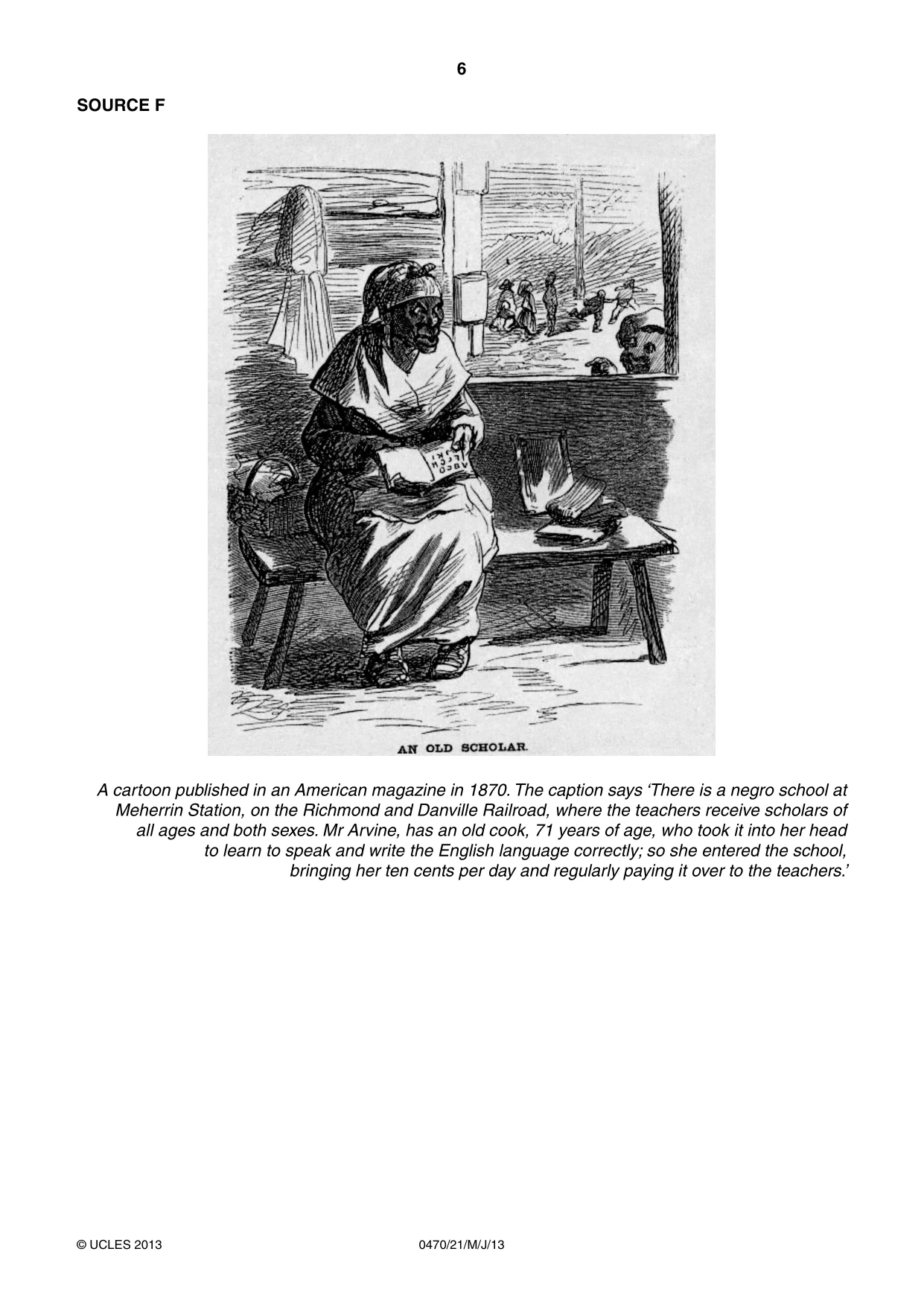 Cambridge IGCSE History 0470 2013 May/June Paper 2 · Variant 1 question paper, page 6 of 16