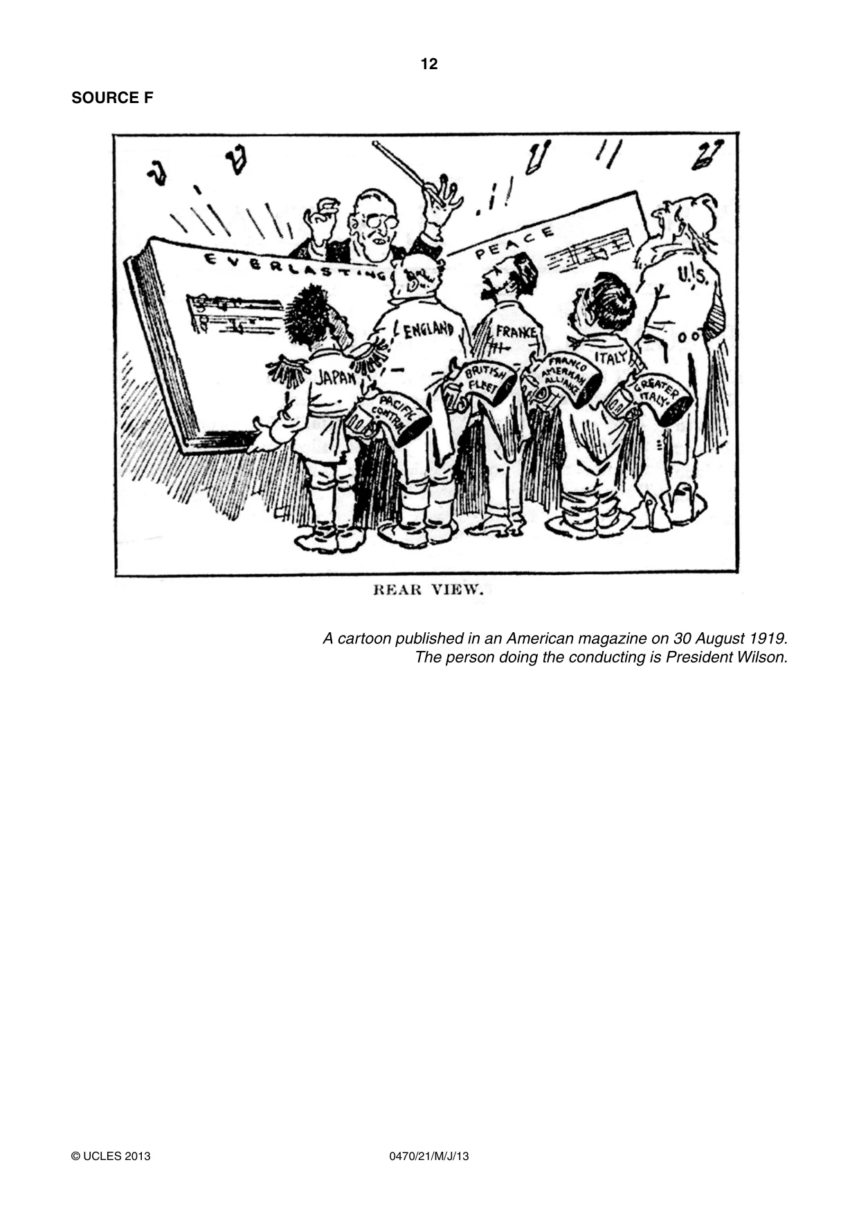 Cambridge IGCSE History 0470 2013 May/June Paper 2 · Variant 1 question paper, page 12 of 16
