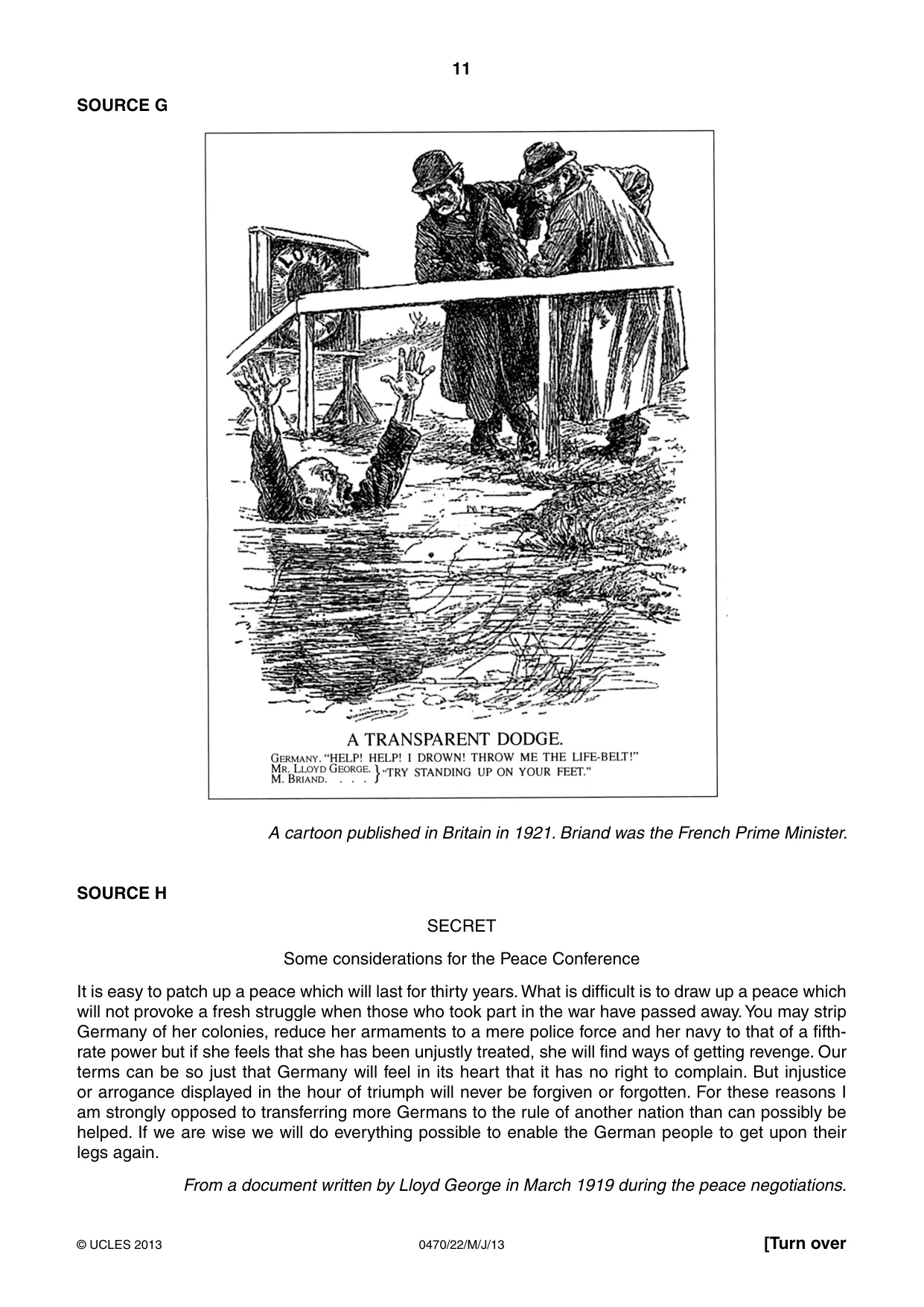 Cambridge IGCSE History 0470 2013 May/June Paper 2 · Variant 2 question paper, page 11 of 12