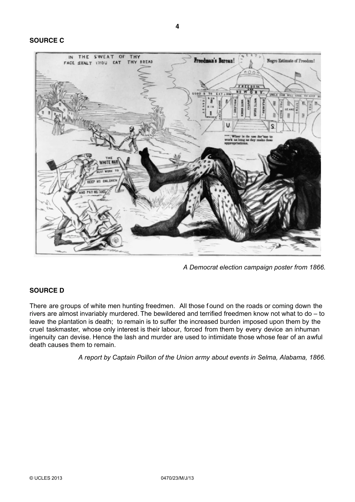 Cambridge IGCSE History 0470 2013 May/June Paper 2 · Variant 3 question paper, page 4 of 16