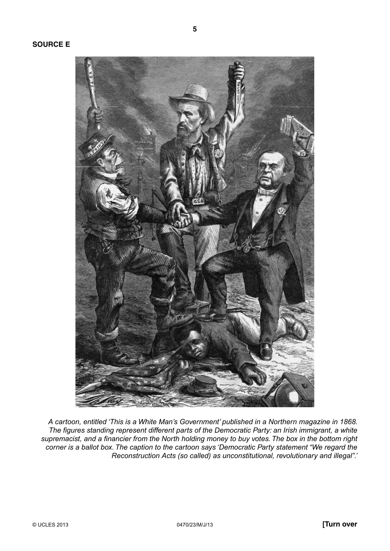 Cambridge IGCSE History 0470 2013 May/June Paper 2 · Variant 3 question paper, page 5 of 16