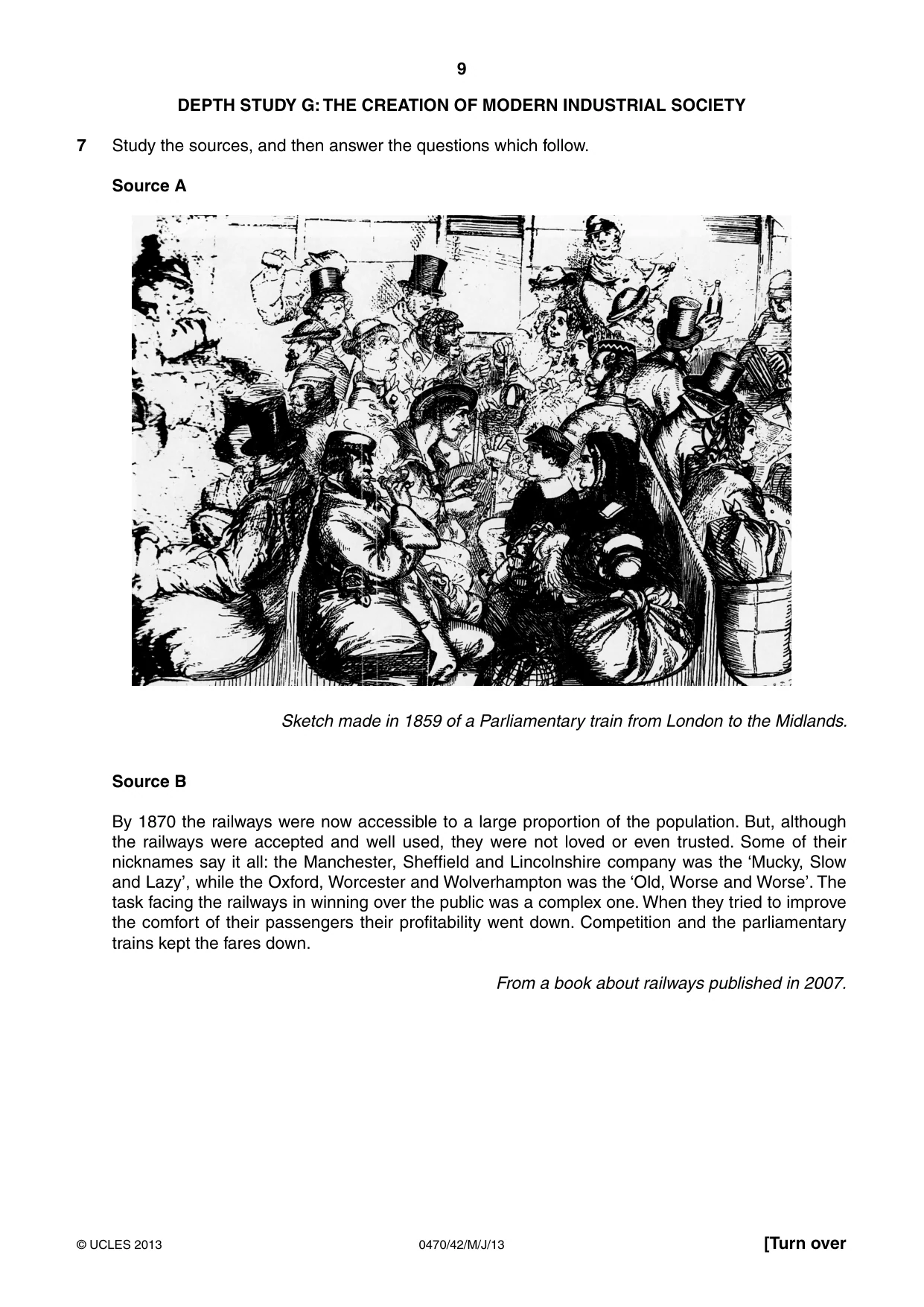 Cambridge IGCSE History 0470 2013 May/June Paper 4 · Variant 2 question paper, page 9 of 12