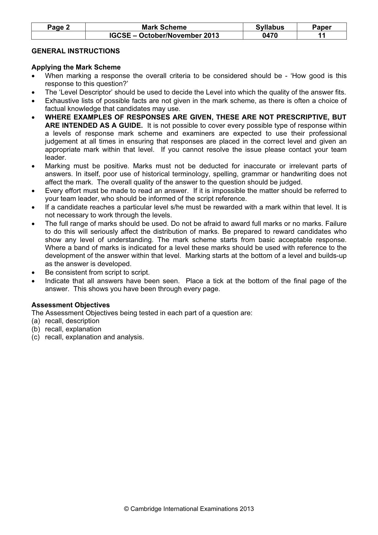Mark scheme, page 2 of 77