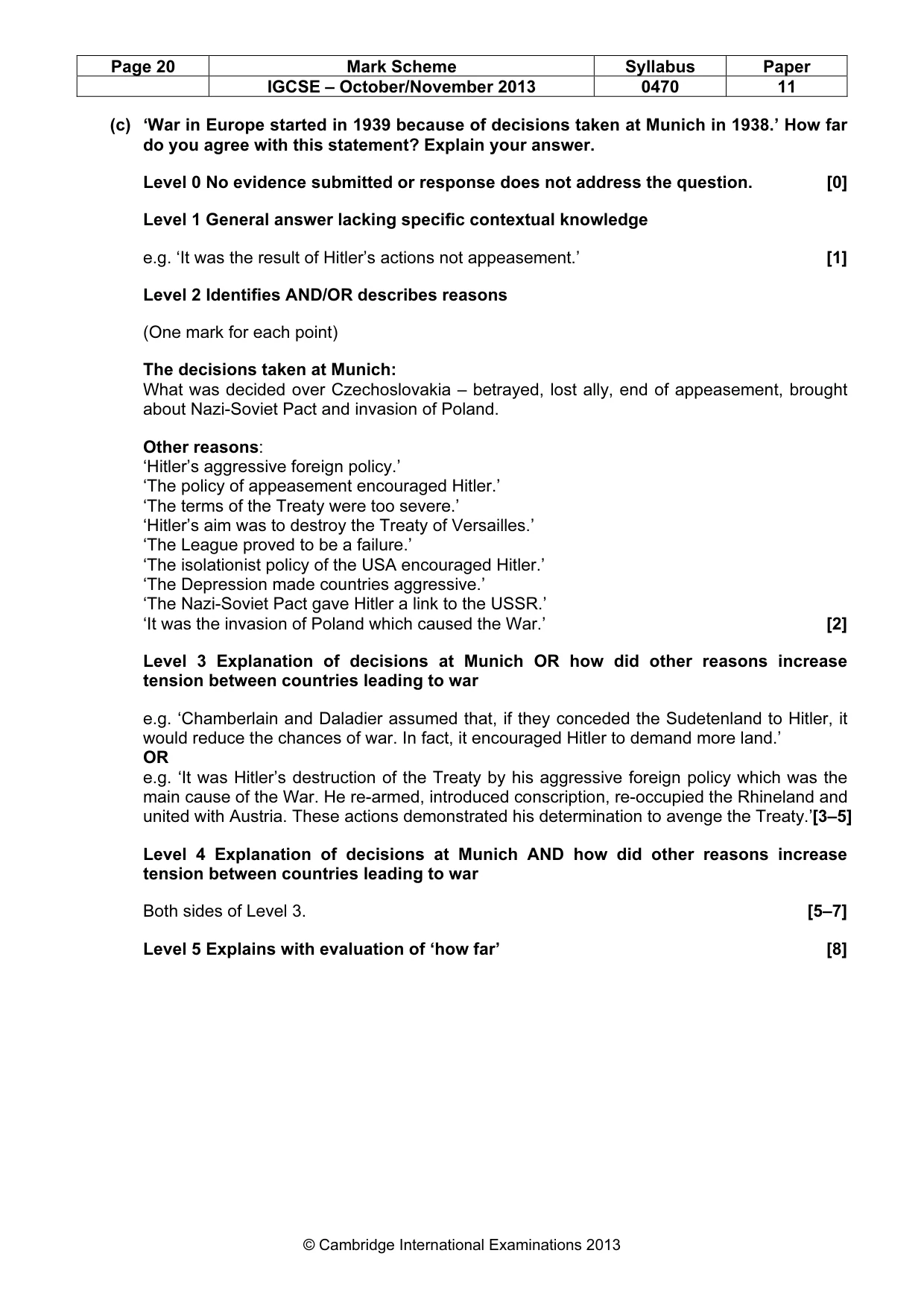 Mark scheme, page 20 of 77