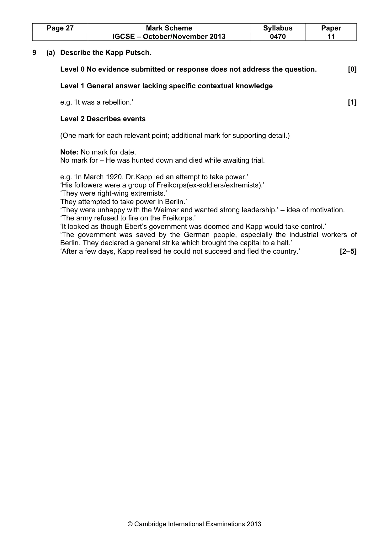 Mark scheme, page 27 of 77