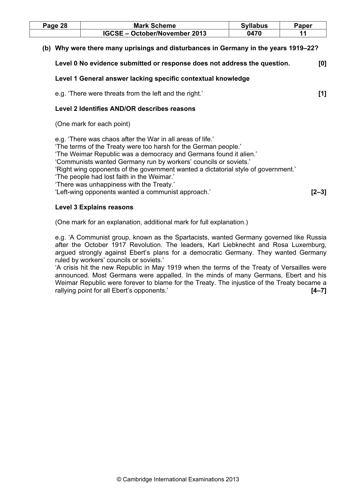 Mark scheme, page 28 of 77