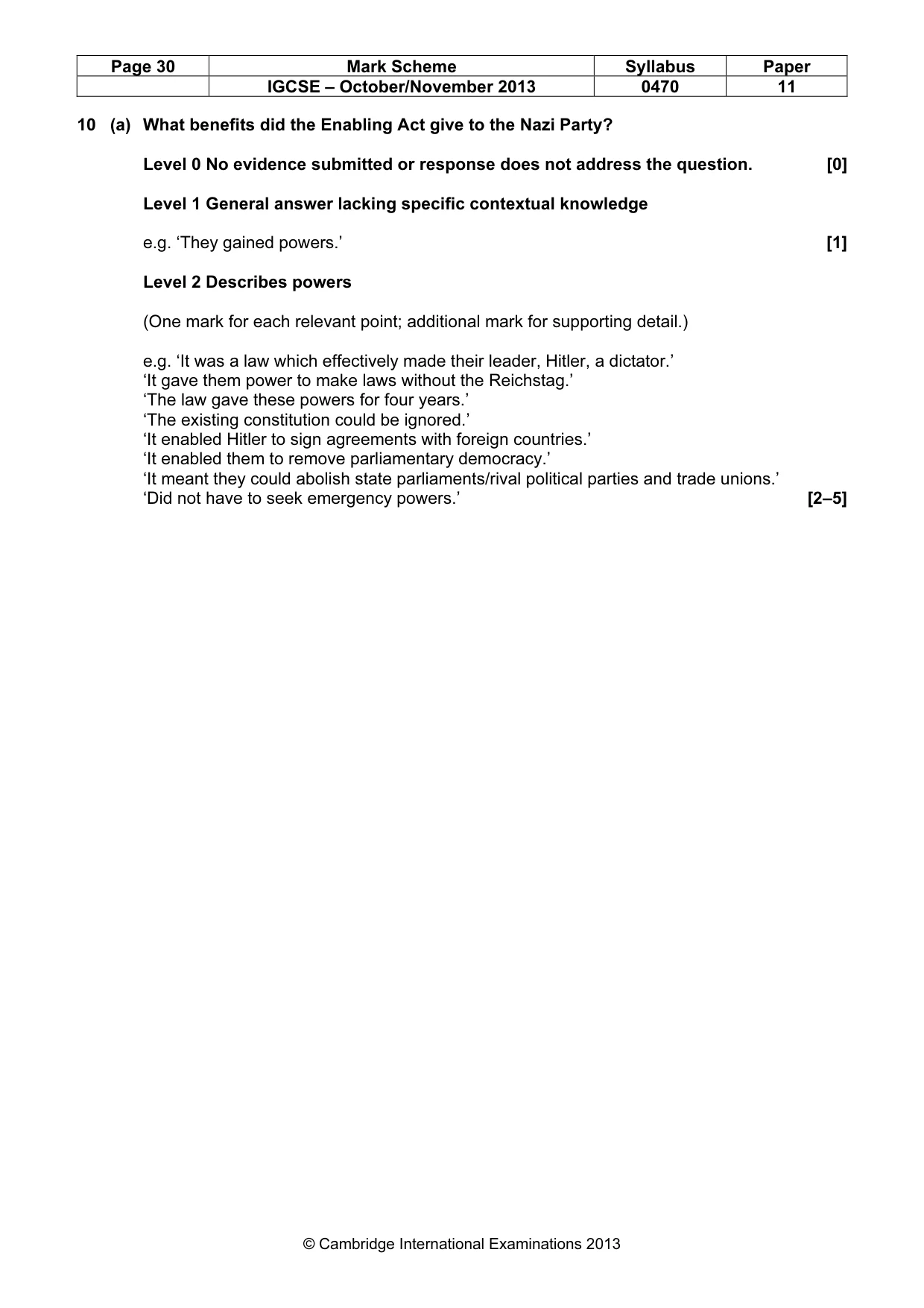 Mark scheme, page 30 of 77