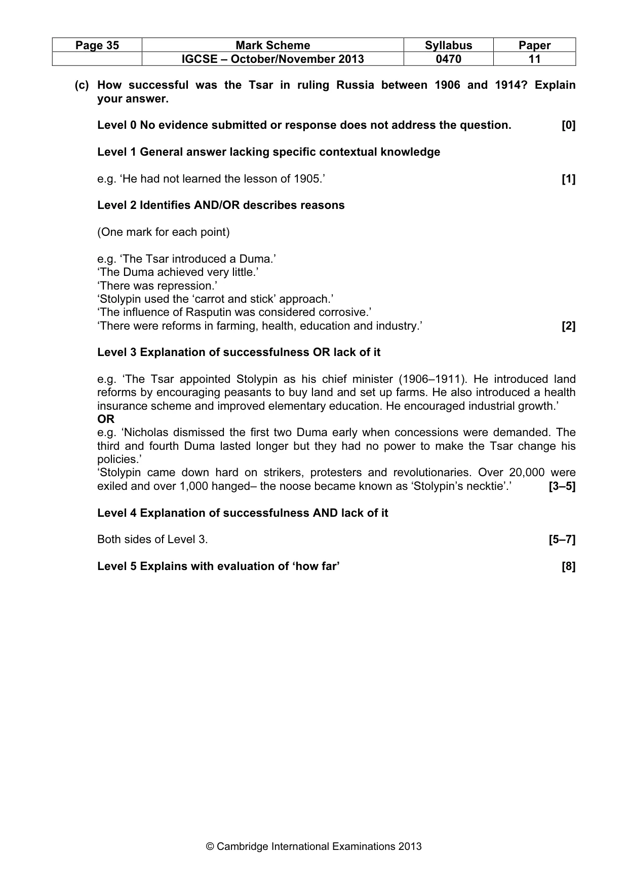 Mark scheme, page 35 of 77