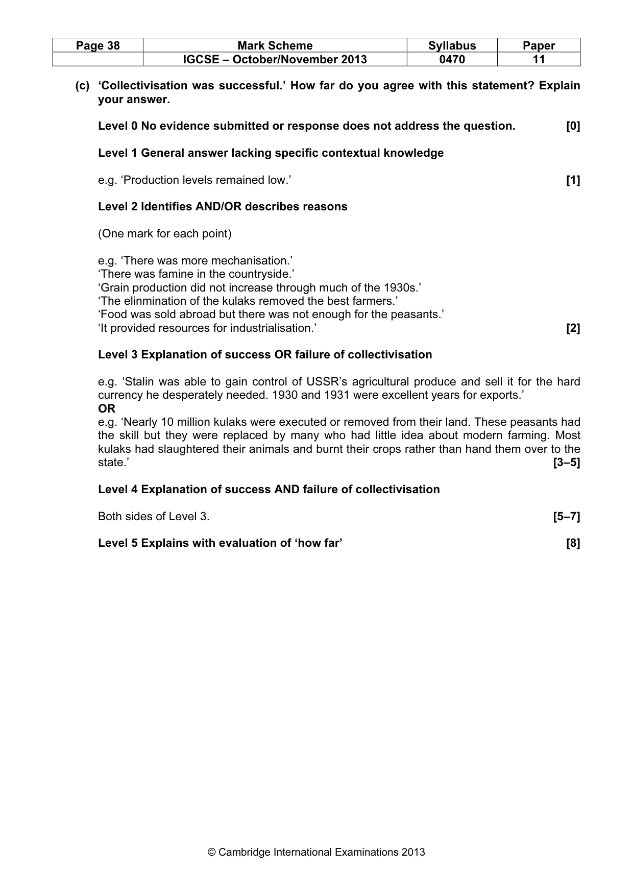 Mark scheme, page 38 of 77