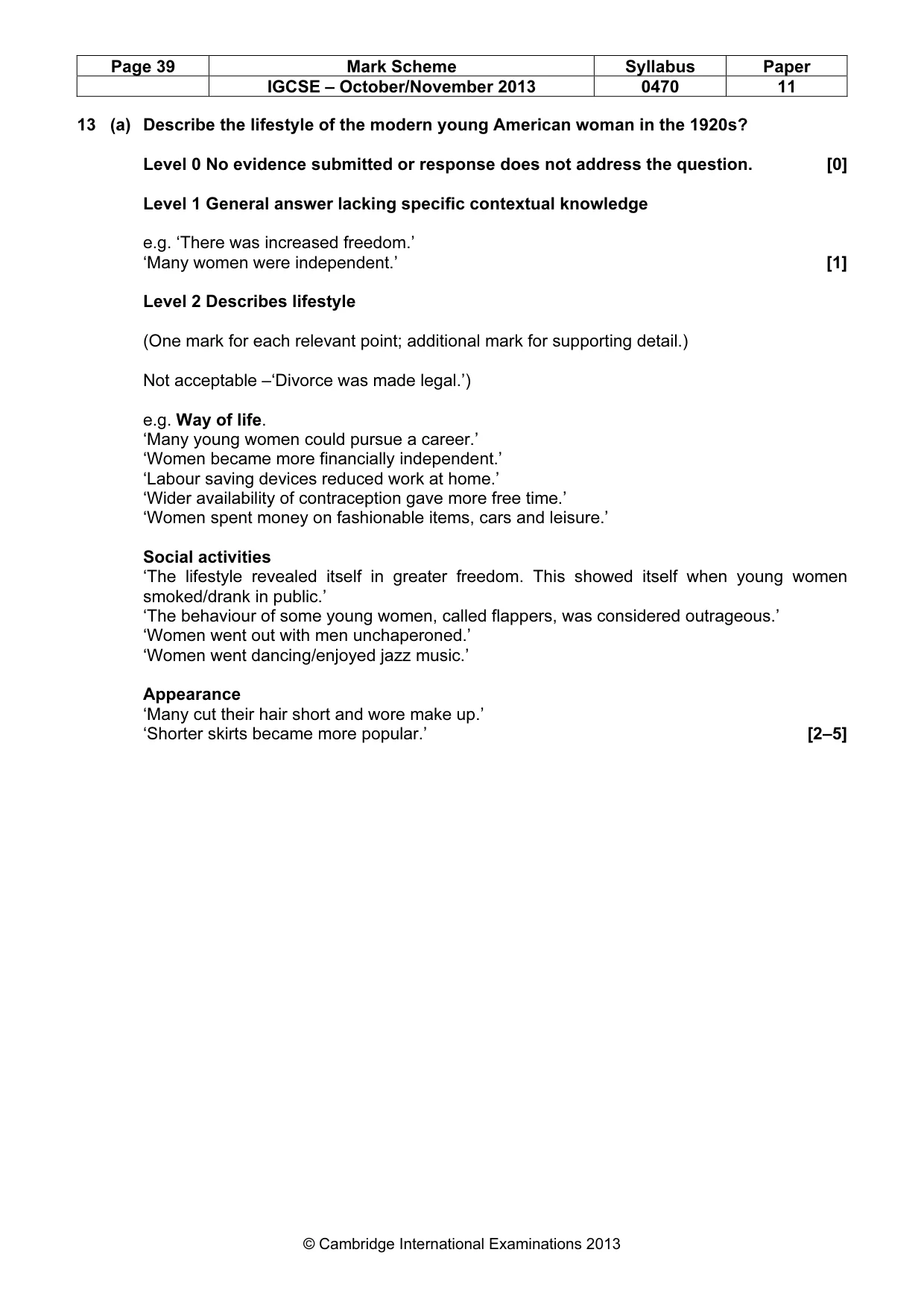Mark scheme, page 39 of 77
