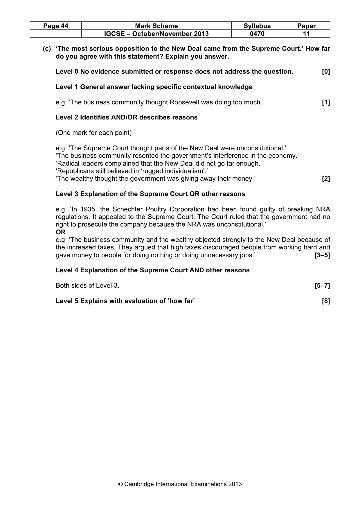 Mark scheme, page 44 of 77