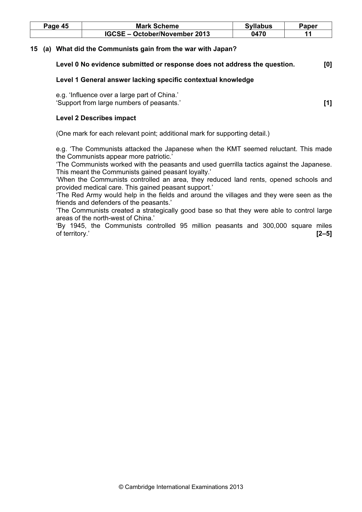 Mark scheme, page 45 of 77