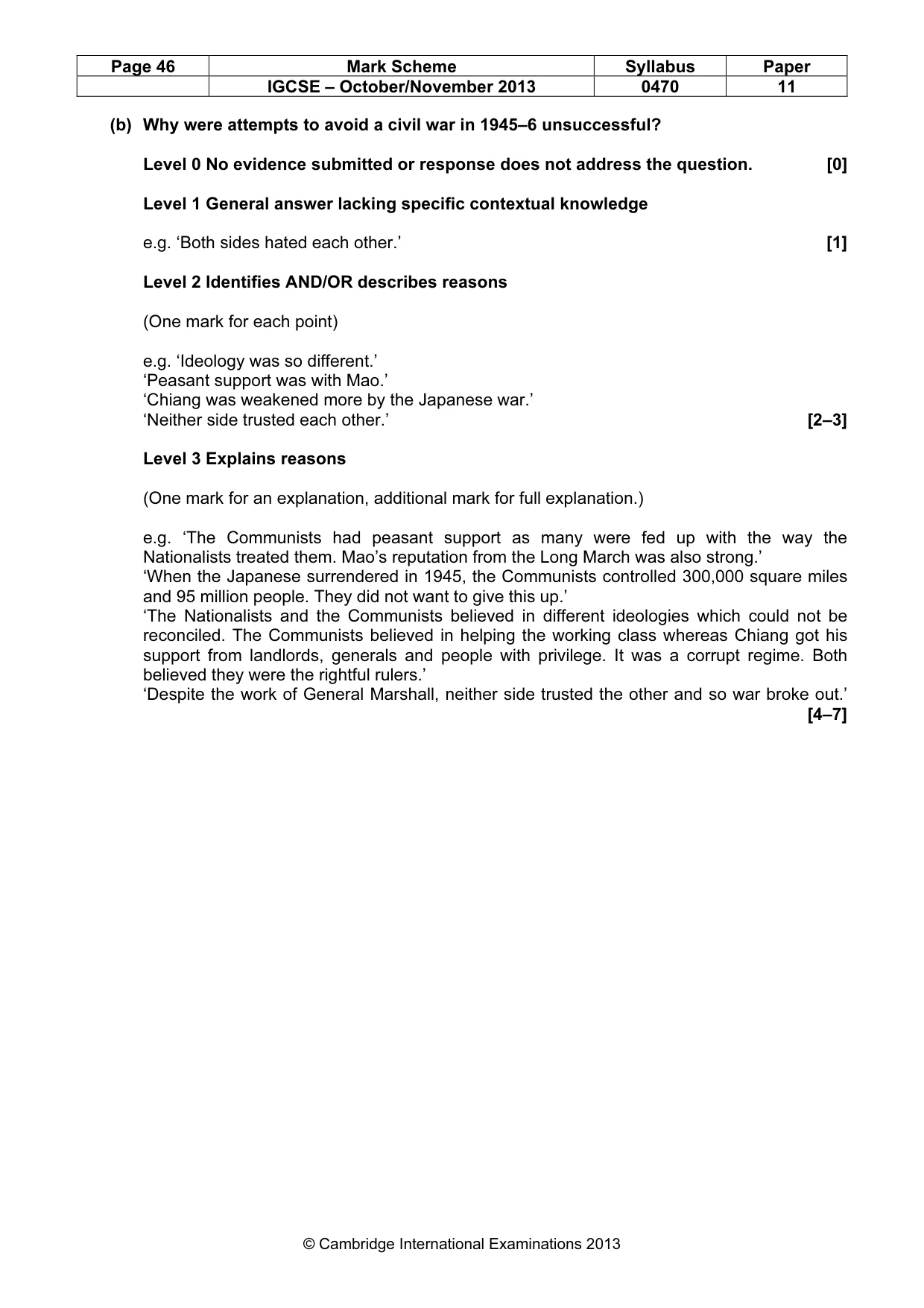 Mark scheme, page 46 of 77