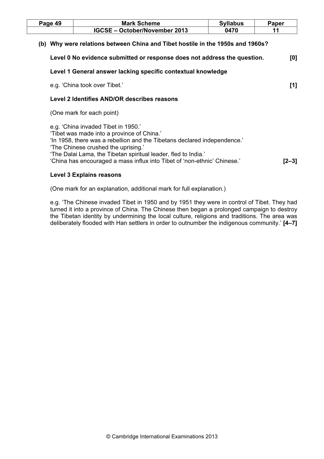 Mark scheme, page 49 of 77