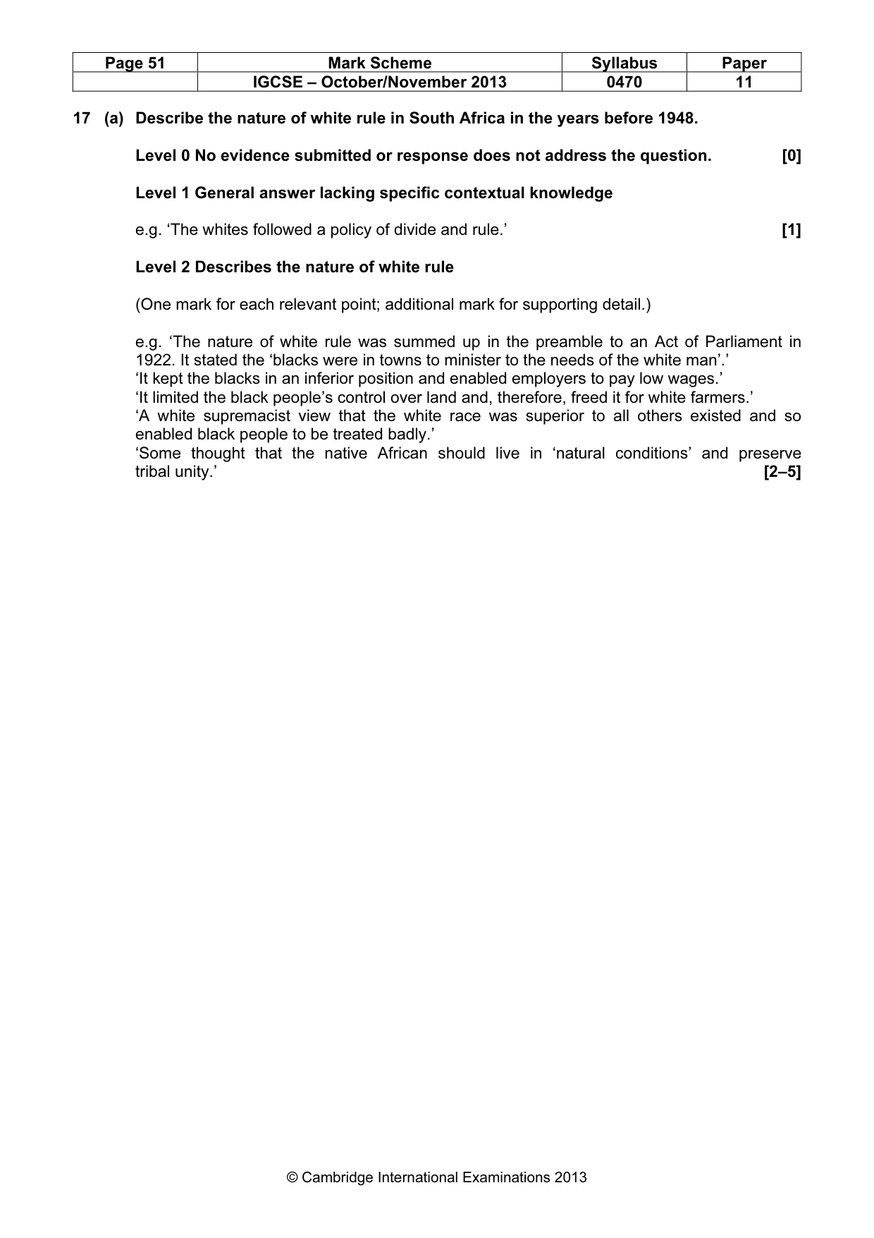 Mark scheme, page 51 of 77