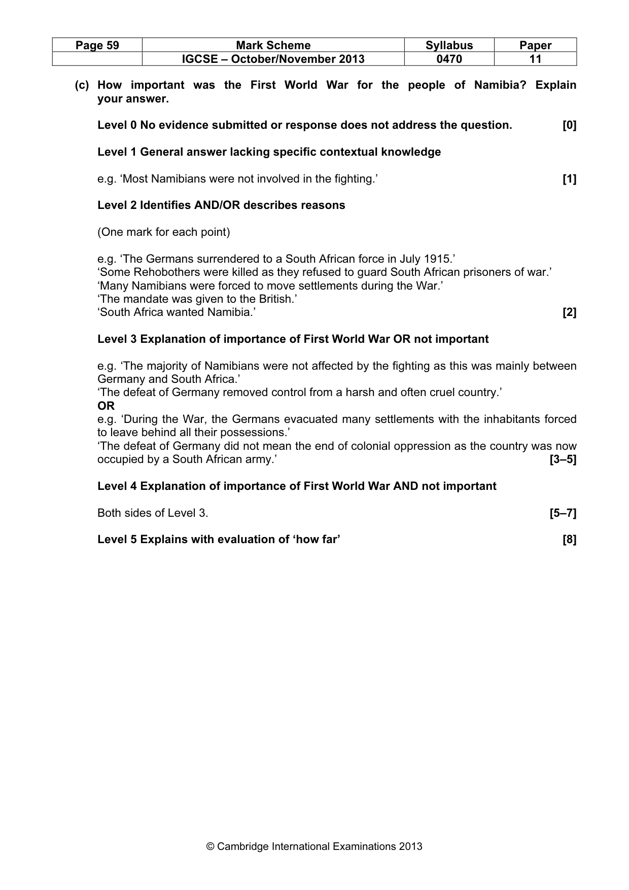 Mark scheme, page 59 of 77