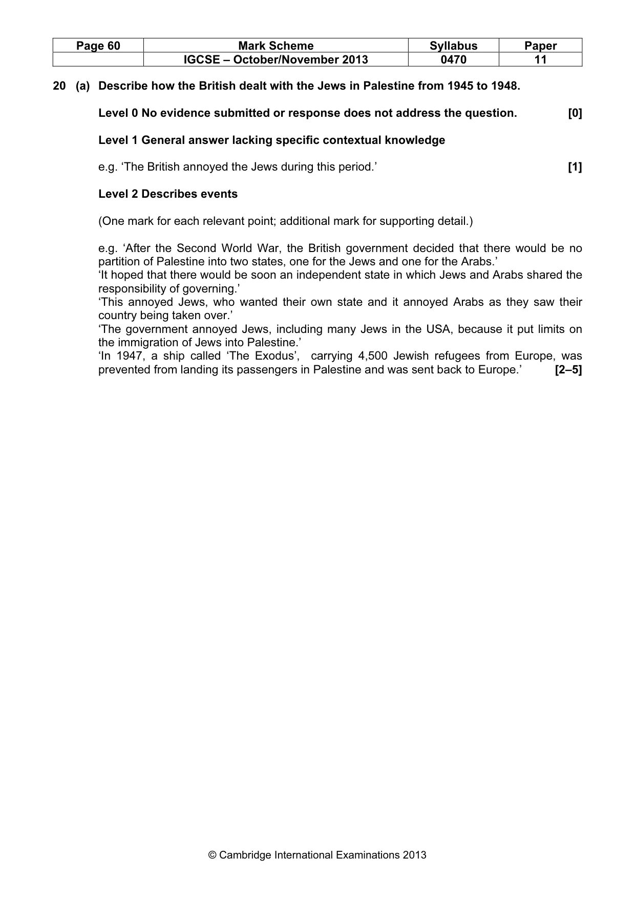 Mark scheme, page 60 of 77