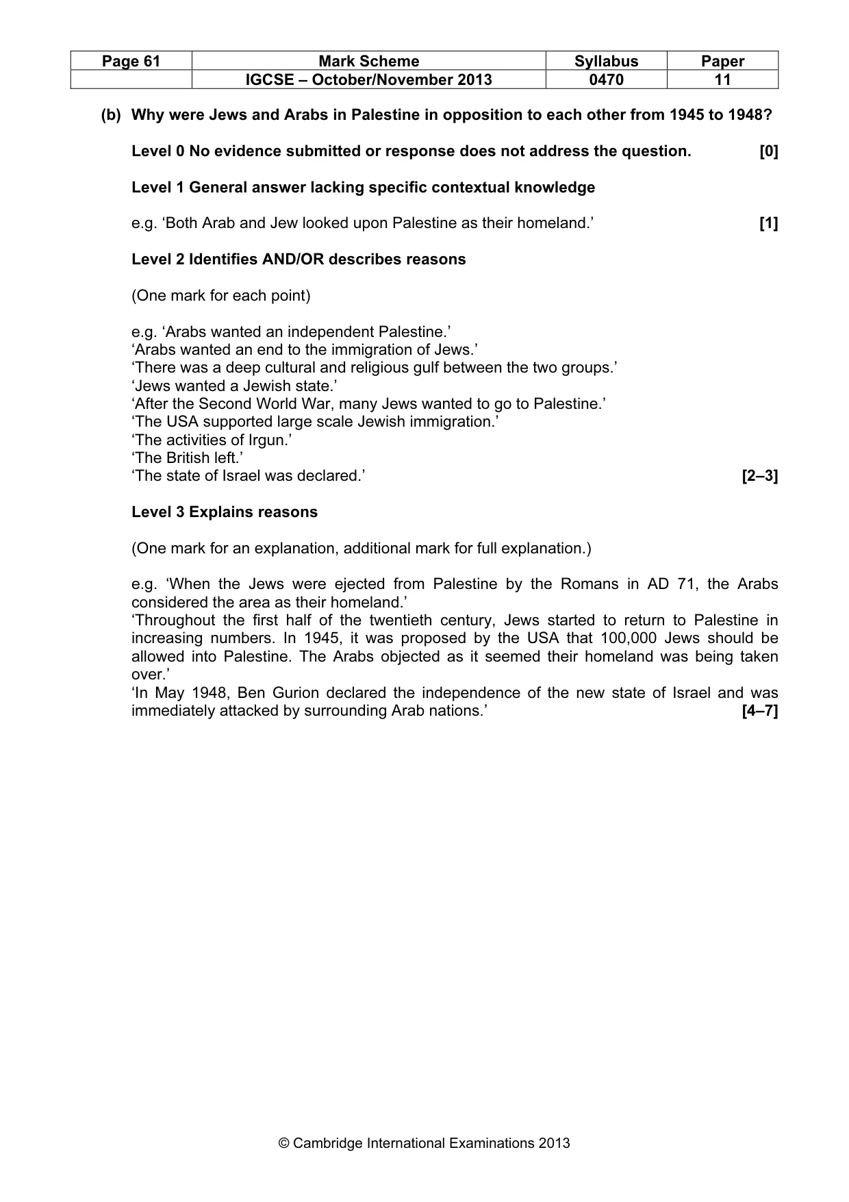 Mark scheme, page 61 of 77