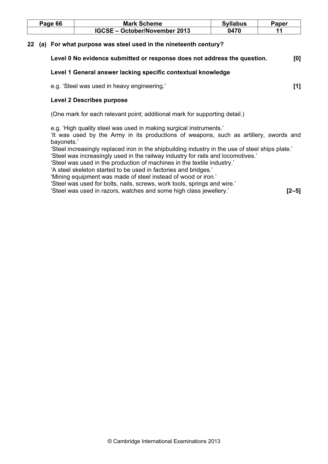 Mark scheme, page 66 of 77