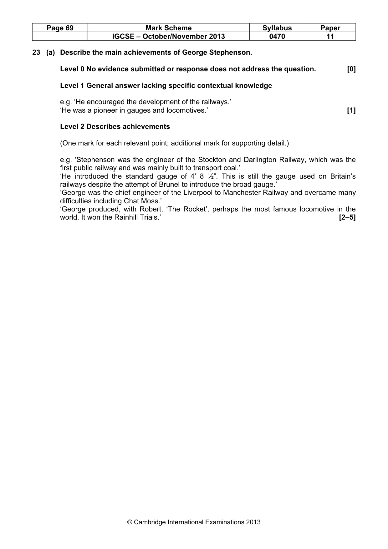 Mark scheme, page 69 of 77