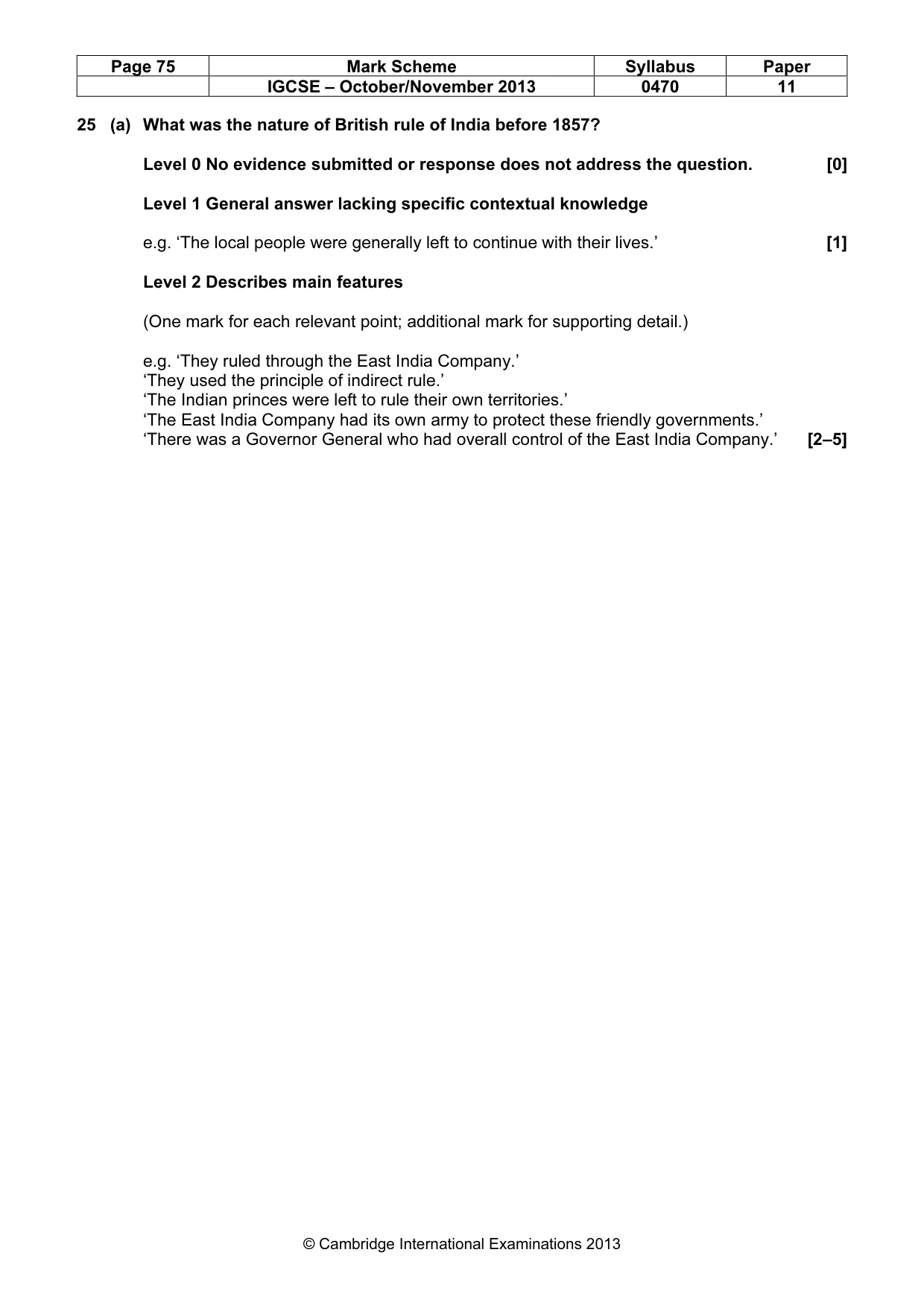 Mark scheme, page 75 of 77