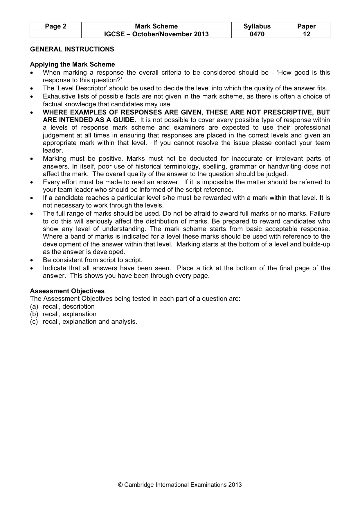 Mark scheme, page 2 of 77