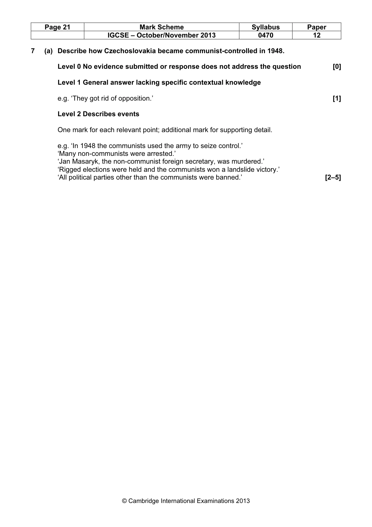 Mark scheme, page 21 of 77