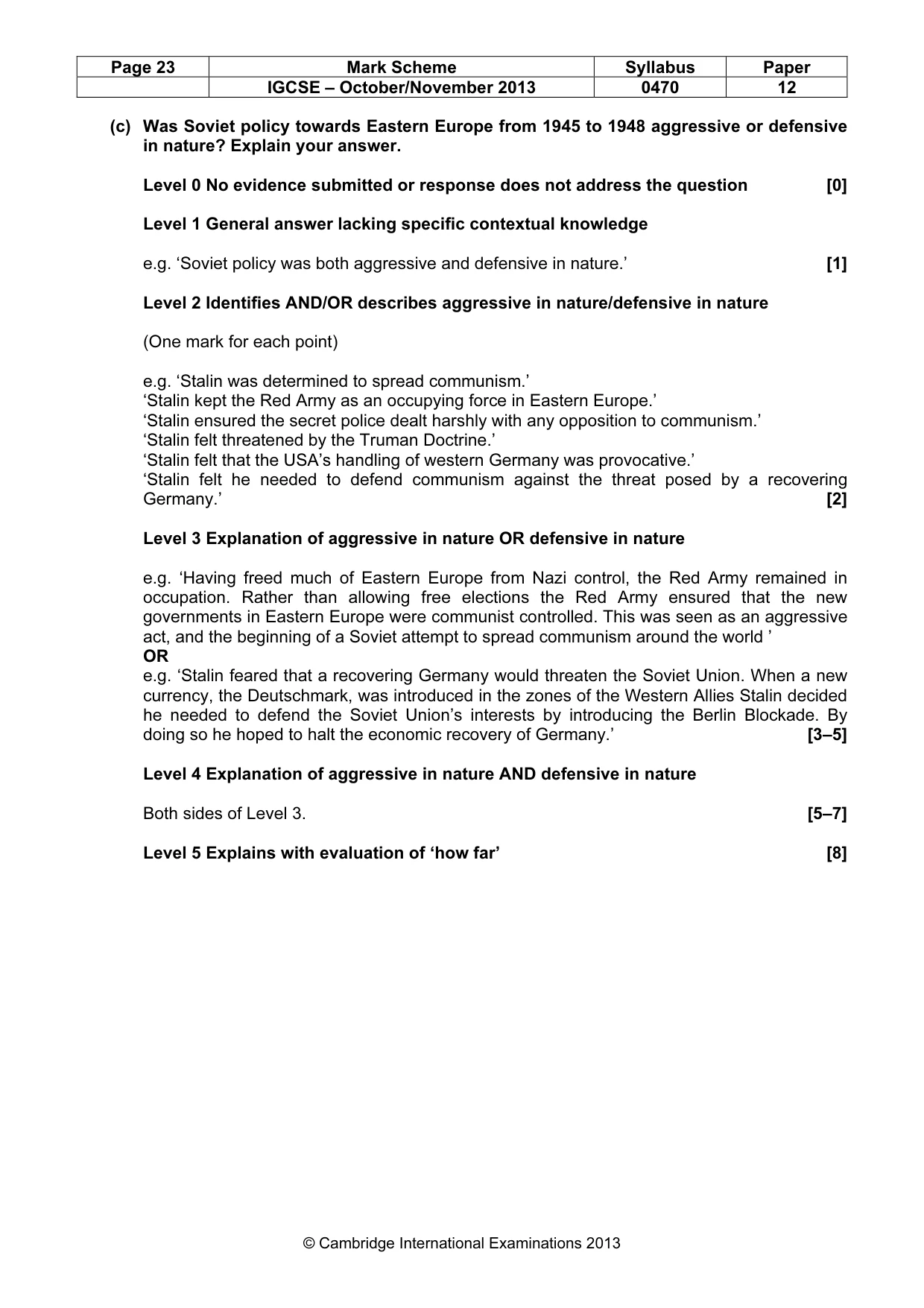 Mark scheme, page 23 of 77