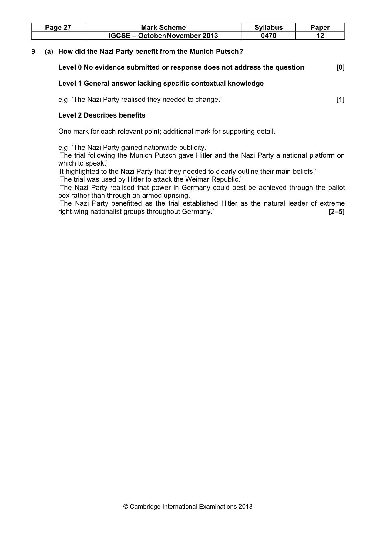 Mark scheme, page 27 of 77