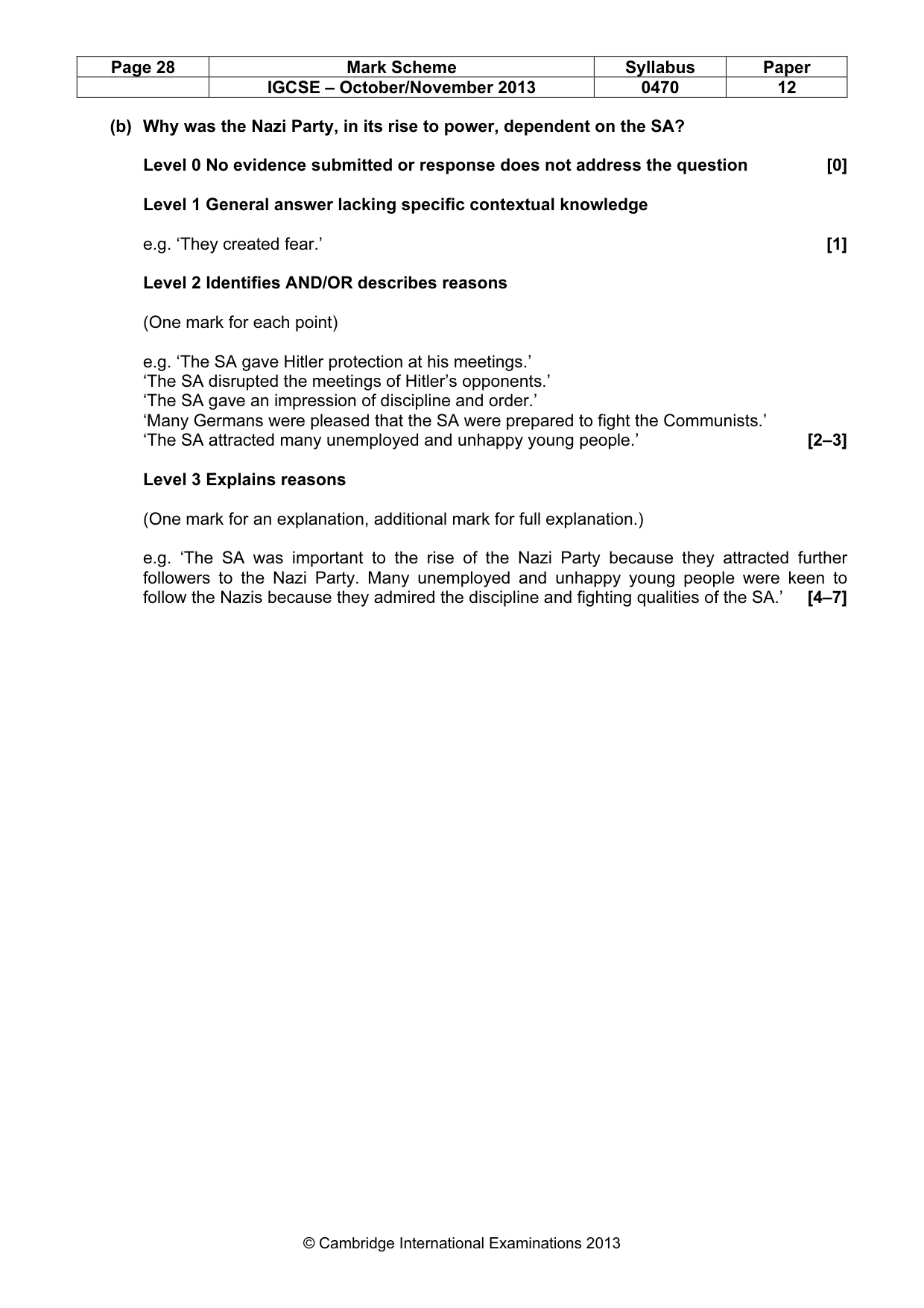 Mark scheme, page 28 of 77