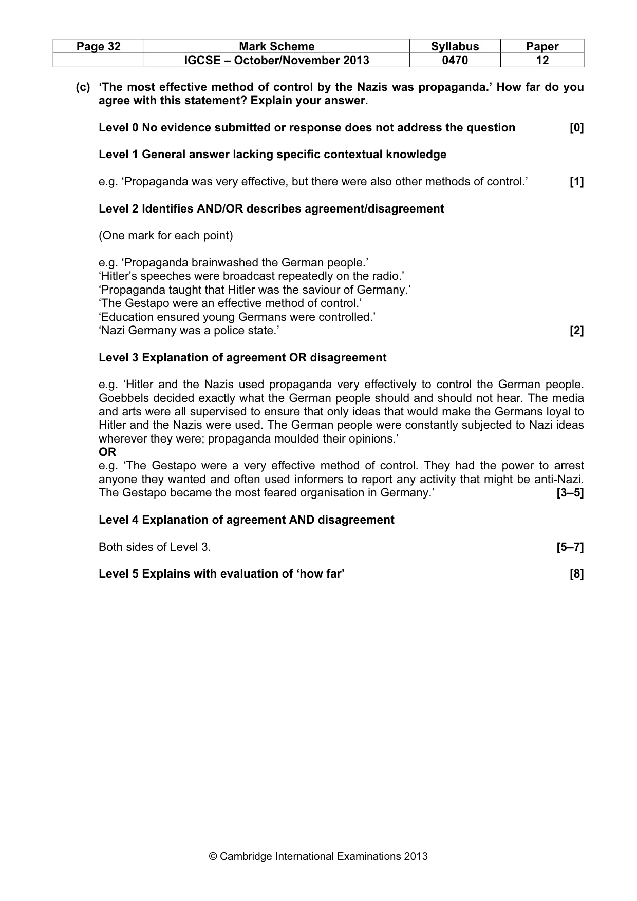 Mark scheme, page 32 of 77