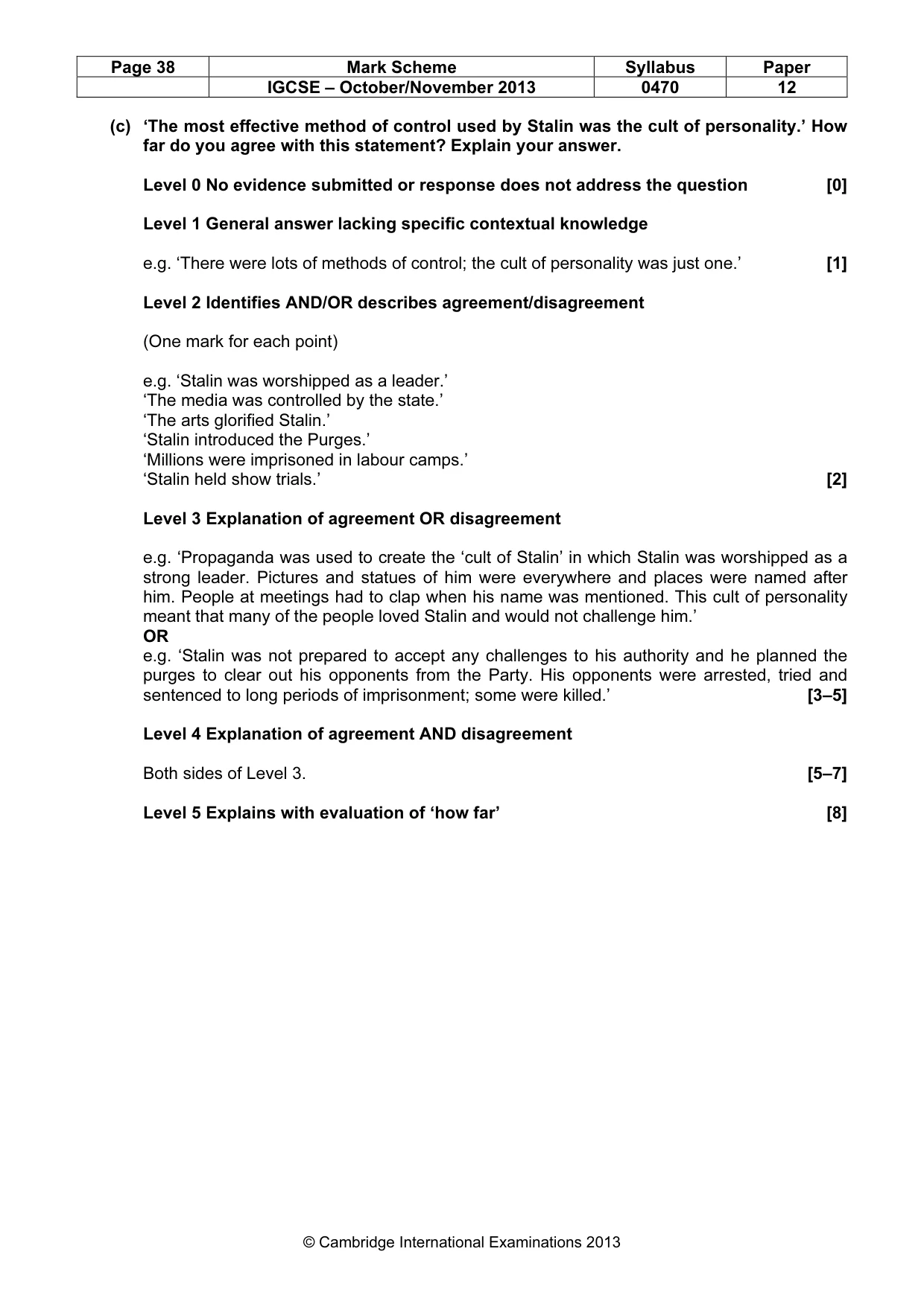 Mark scheme, page 38 of 77