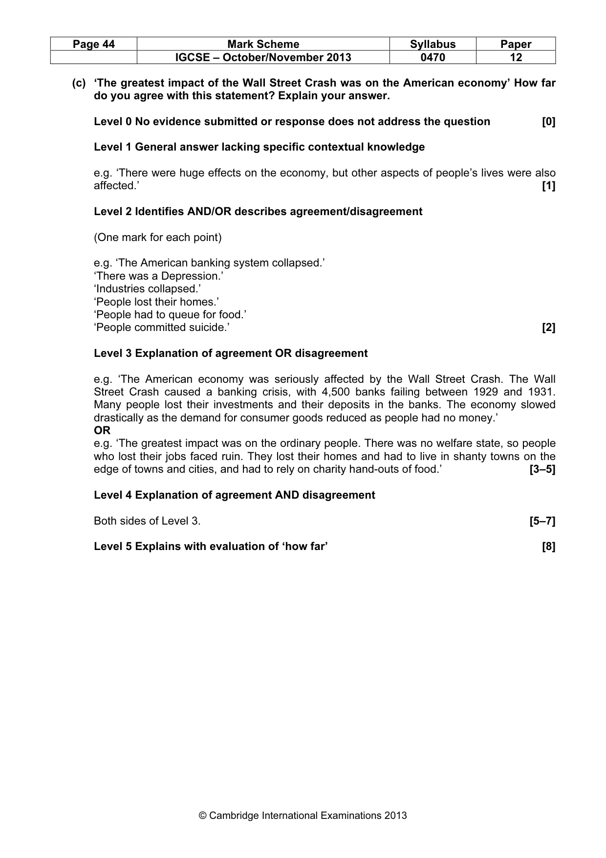 Mark scheme, page 44 of 77