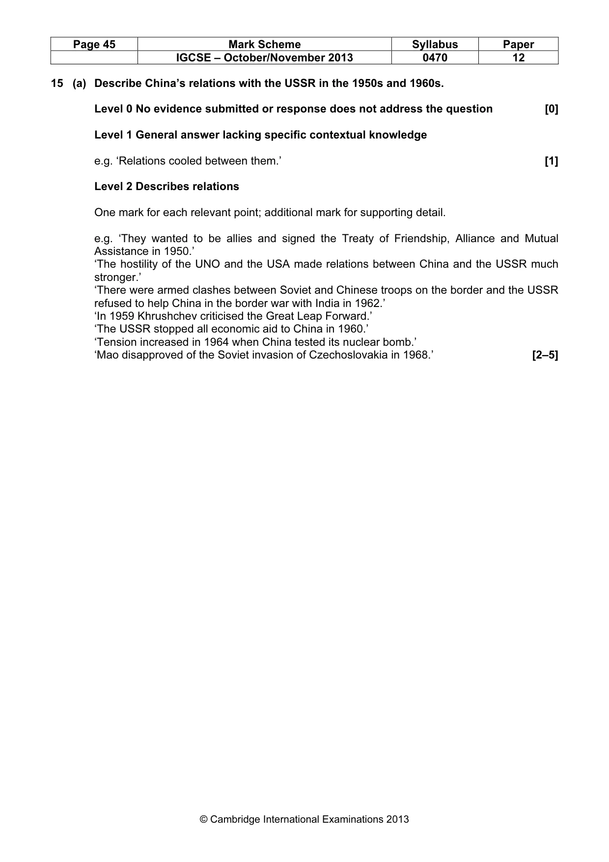 Mark scheme, page 45 of 77