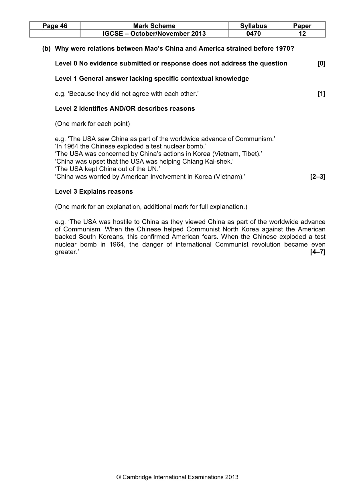 Mark scheme, page 46 of 77