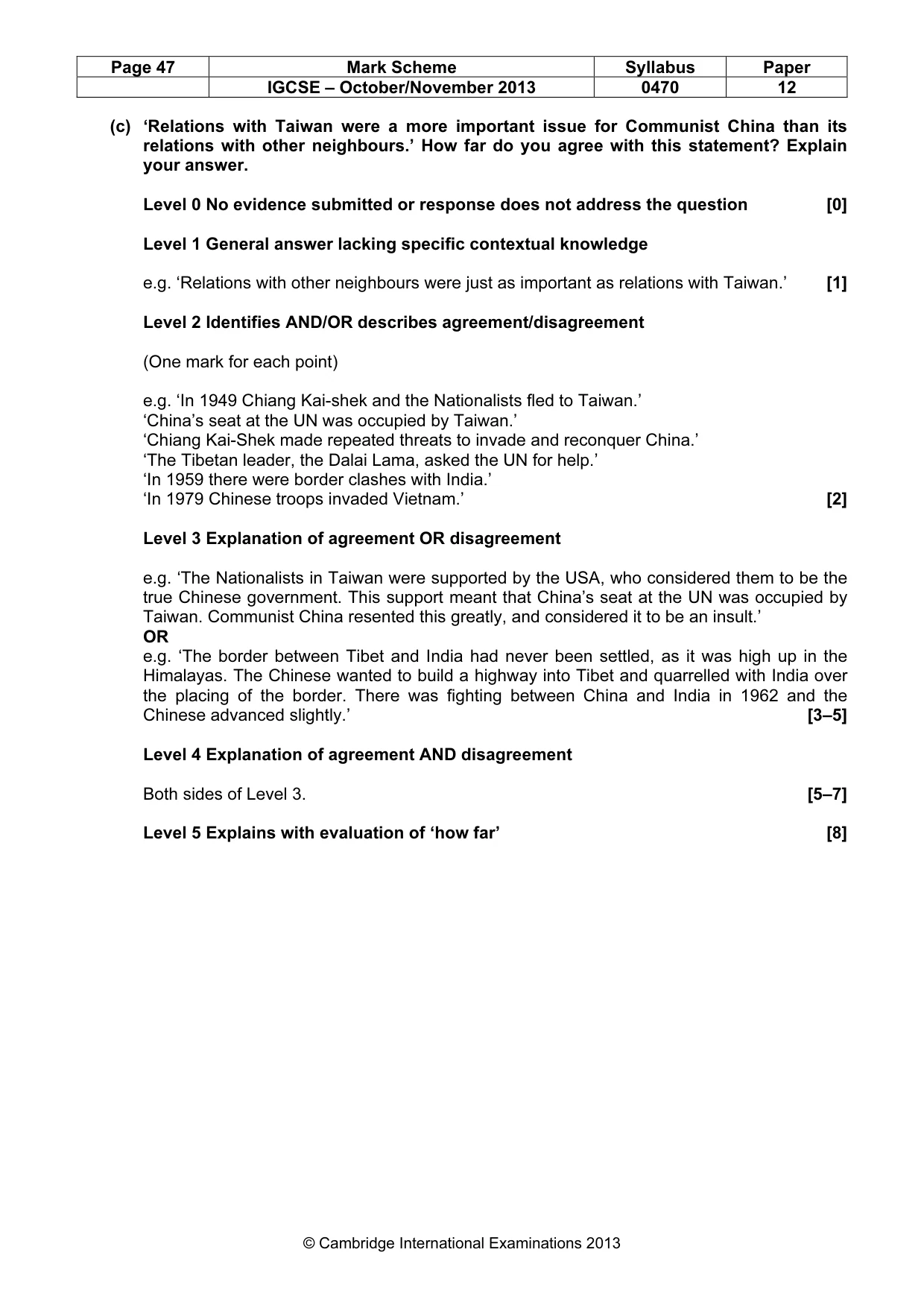 Mark scheme, page 47 of 77
