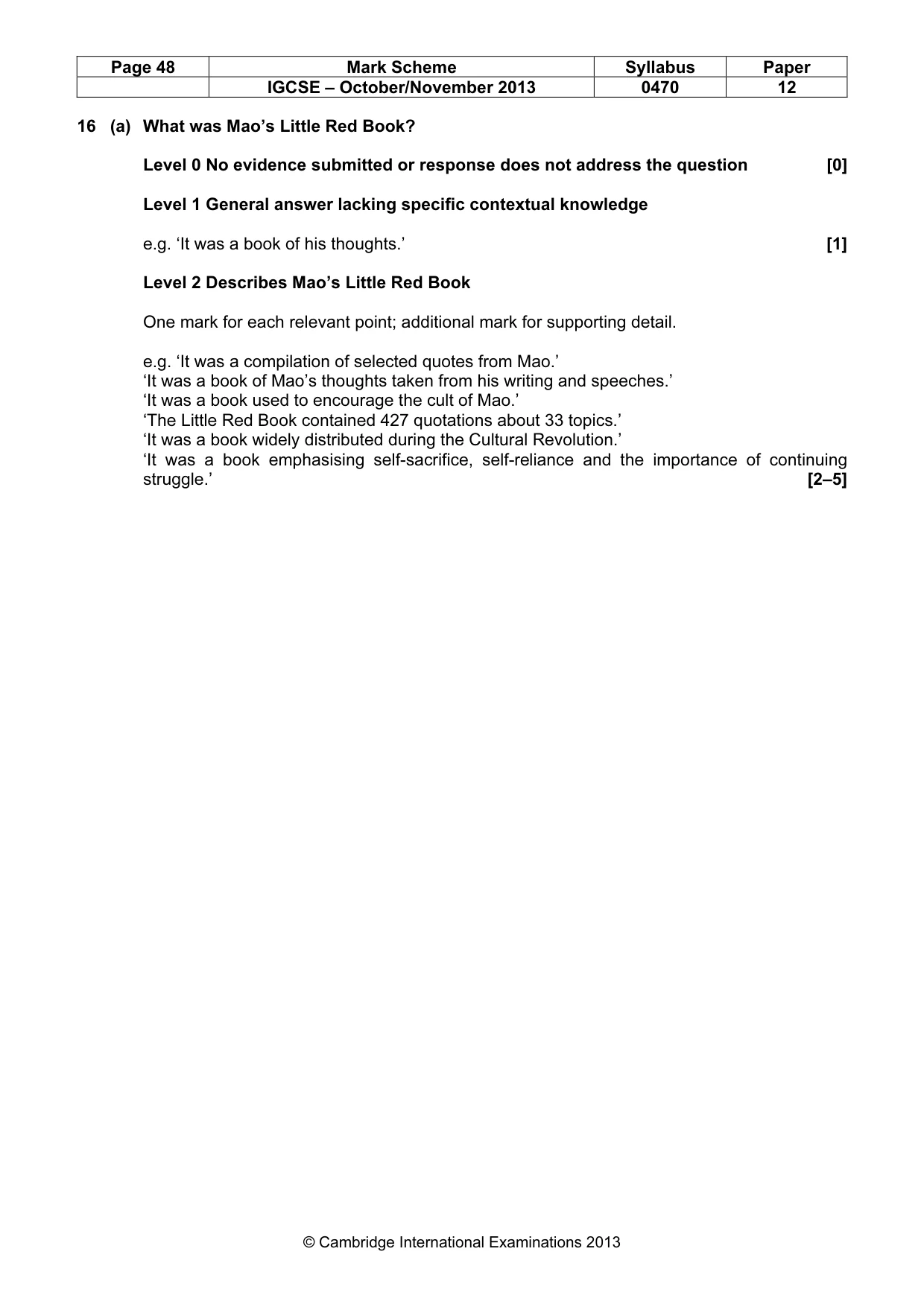 Mark scheme, page 48 of 77