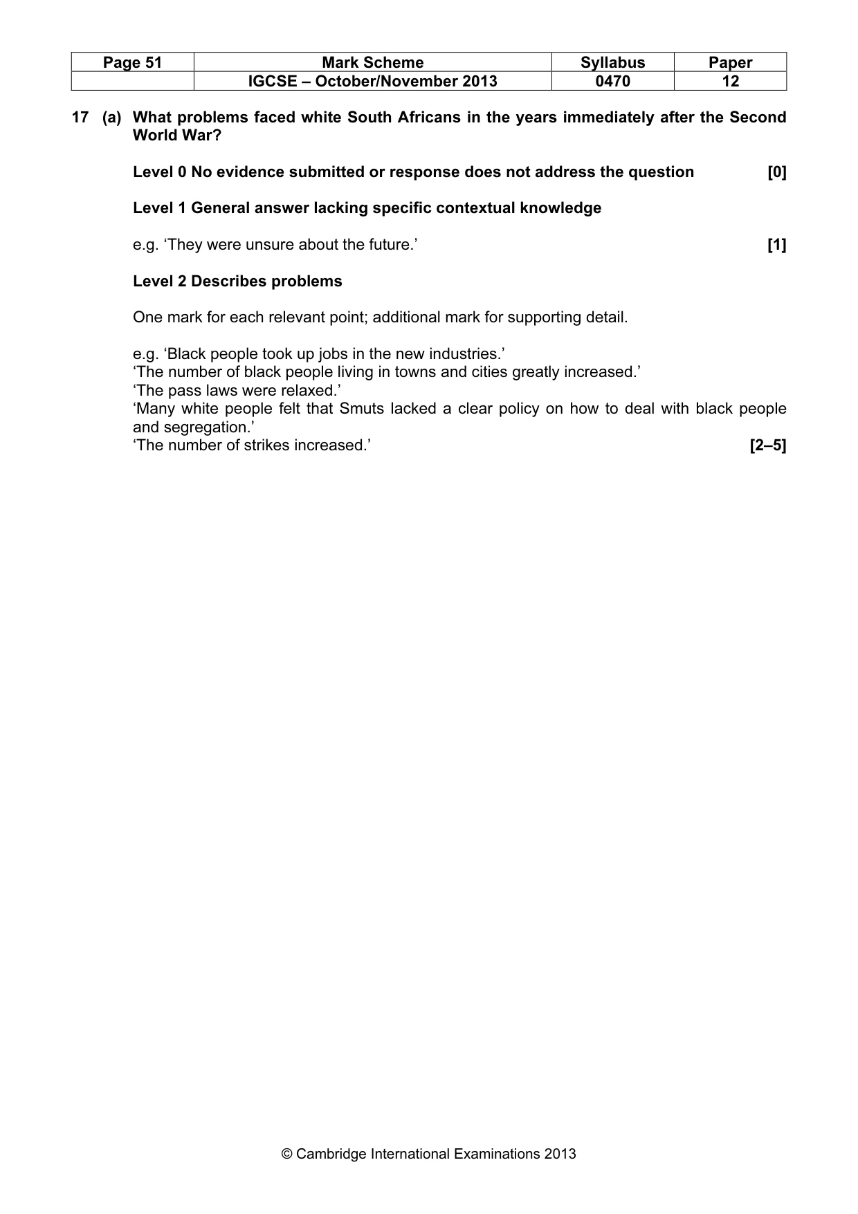 Mark scheme, page 51 of 77