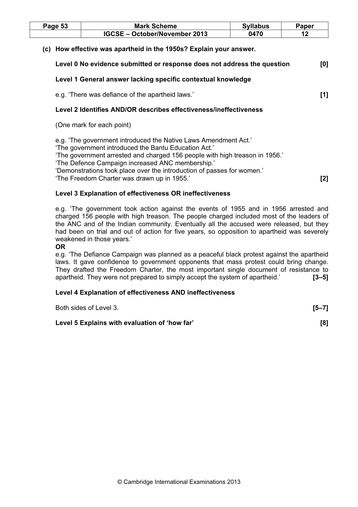 Mark scheme, page 53 of 77