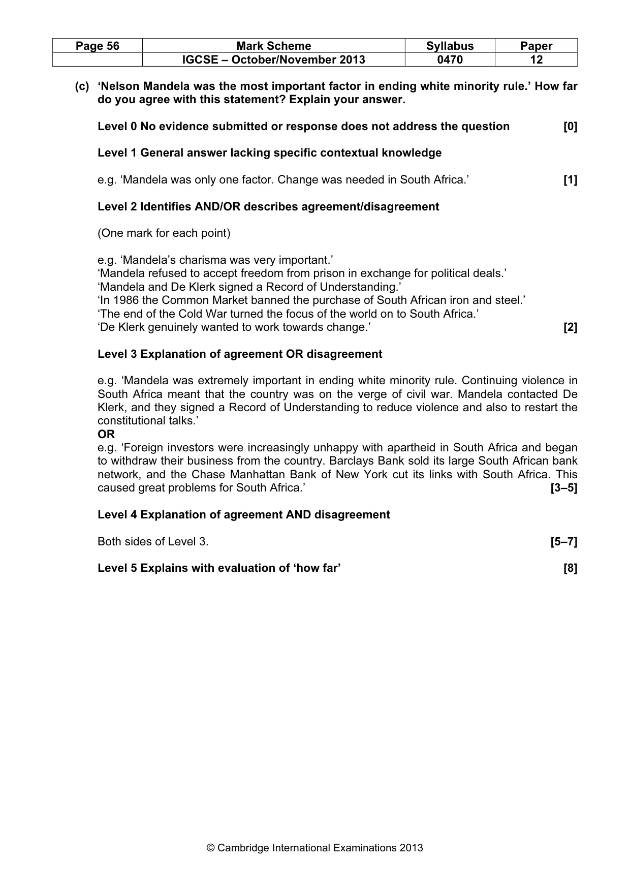 Mark scheme, page 56 of 77