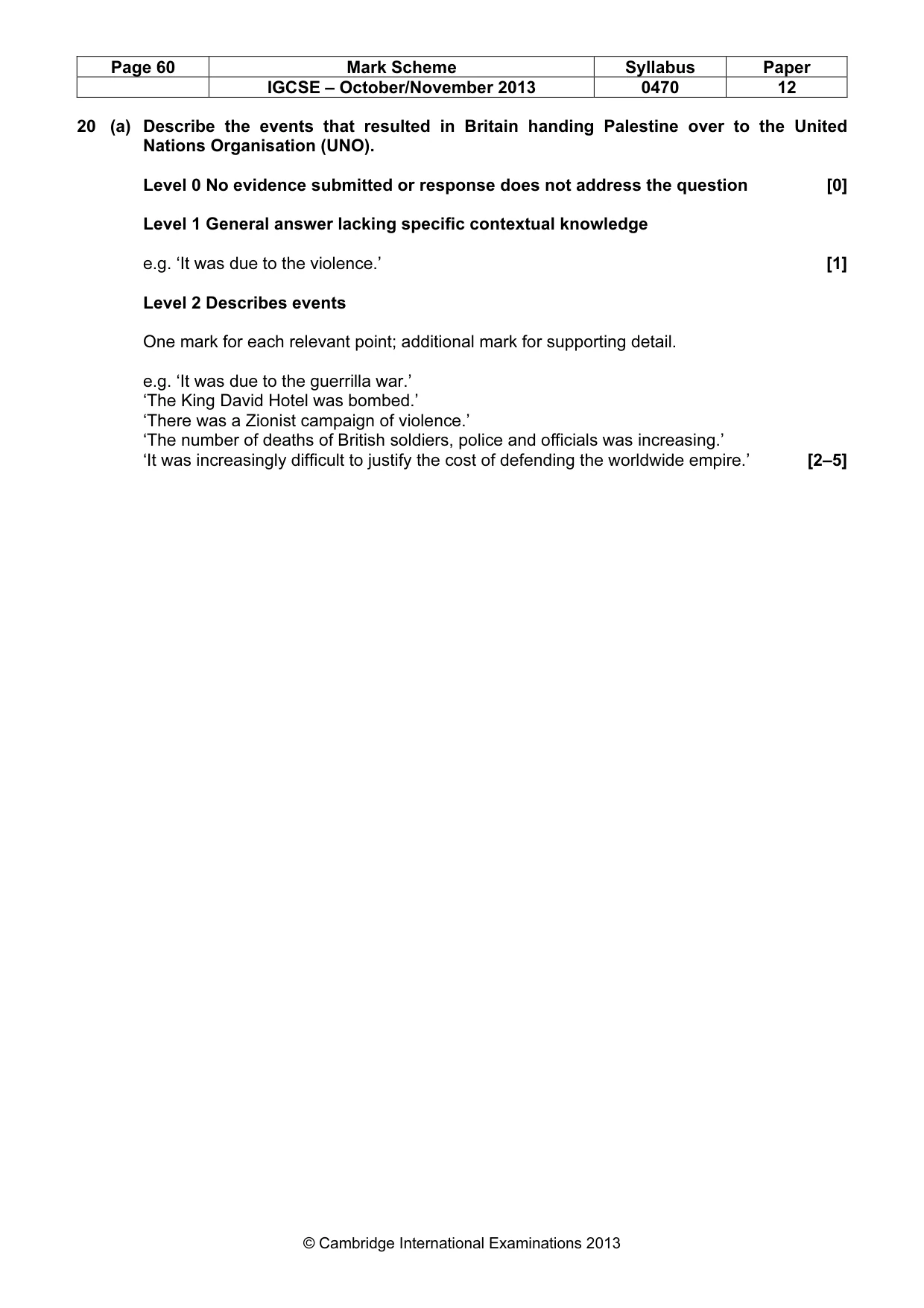 Mark scheme, page 60 of 77