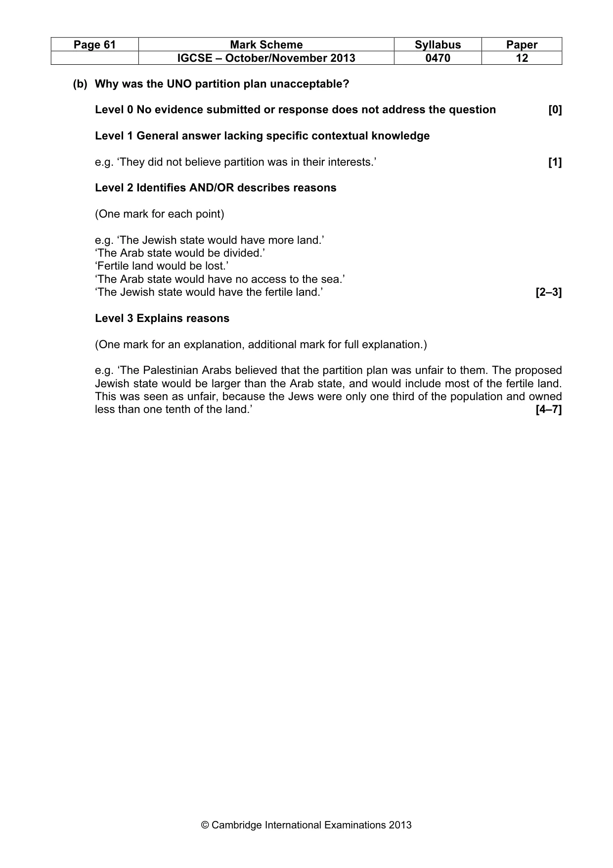 Mark scheme, page 61 of 77
